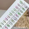 Parches para Uñas Ojo de Gato Portátiles Hechos a Mano para Manicura Removibles Venta Caliente Transfronteriza Uñas Postizas Acabadas Tiras de Uñas Pre-Hechas