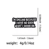 Broche com Frase de Desenho Animado Broche de Boi Emblema de Metal Broche Criativo para TDAH Joia Medalha Broche para Roupa