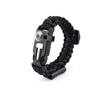 Brújula Táctica Pulsera de Paracord Pedernal para Exteriores Silbato Hebilla Cortador de Cuerda Pulsera Trenzada con Abrebotellas Supervivencia