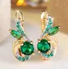 Brincos de Asas Redondos Diamantados Azul Marinho de Luxo Leve Duas Cores Mais Vendidos no Aliexpress para Mulheres, Brincos Criativos da Moda e Personalizados