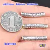 Plata de Ley s999 Textura Martillada Carácter Fu Pata de Gato Media Pulsera Tubo Curvo Cristal Wenwan Cuerda Trenzada para Mano Collar Accesorios Hechos a Mano DIY