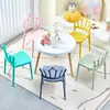 Silla Corona Doméstica Apilable para Niños Silla de Ocio para Exteriores Silla Infantil para Bodas Silla de Estudiante Silla con Respaldo para Jardín de Infancia