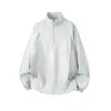 Sudadera ACU para Hombre de Punto Gofrado con Media Cremallera Transpirable y Cuello Alto para Hombre, Nueva Tendencia Otoño e Invierno 2026 Marca Holgada para Hombre