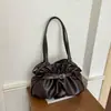 Bolsa de Hombro Plegada Retro de Gama Alta para Mujer 2026 Nueva Versátil de Nicho Única para el Trabajo Bolso de Hombro Único Bolsa de Axila