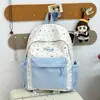 Mochila Nueva Estilo Ins Japonés para Mujer Estampado de Moño Dulce Bolso Escolar para Estudiantes de Secundaria Ligera Mochila para Viajes Diarios