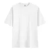 Camiseta de algodón puro de 260 g, talla europea extragrande, corte holgado, en colores de caramelo dopamina, cuello redondo, manga corta para adolescentes