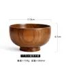 Ensaladera Natural China de Madera para Niños y Adultos Tazón de Arroz Tazón de Madera Maciza Grande y Pequeño Tazón para Sopa Tazón para Fideos Vajilla para el Hogar
