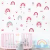 Br0601E Estilo Lindo Femenino Corazón Arcoíris Autoadhesivos de Pared Dibujos Animados Decoración de Pared de Fondo para Habitación de Niños Pegatinas
