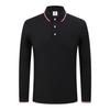 Nova camisa polo de lapela de manga comprida de outono e inverno com impressão de logotipo, roupas de trabalho de grupo empresarial, conjunto de camisa cultural e bordado