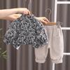 Ropa Infantil Estilo Coreano Nueva, Conjunto de Otoño para Niños, Conjunto de Moda de Tres Piezas con Camisa Floral para Niños, Moda al por Mayor