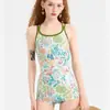 Traje de banho de peça única de corrida para mulheres, estilo bermuda, novo modelo 2026, Man Hua Yun, exclusivo para piscina, para fontes termais, traje de banho absolutamente lindo