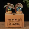 Caja de Regalo Vacía para Botellas de Vinagre, Medio Jin, 1 Jin, 2 Jin, 3 Jin, Botellas de Cerámica Tradicionales de Shanxi para Vinagre de 2.5 kg, Botellitas de Vinagre para Guardar Vinagre