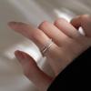2024 nuevo anillo de doble capa para mujer, anillo de dedo índice de moda, anillo de nicho con sentido del diseño, anillo de cadena de verano ins