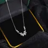 Collar de mariposa de ensueño de plata pura 999 para mujer, nueva cadena elegante para la clavícula estilo coreano, gargantilla con colgante de diseño nicho