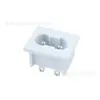 Enchufe de Alimentación CC de 2 Agujeros Fiambrera Calentada para Coche Coche de 2 Núcleos 2P Forma de 8 Pines Dobles Blanco