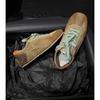 Sapatos Forrest Gump de couro legítimo, calçados de treinamento moral retrô de nicho, primavera e outono, calçados femininos 2024, calçados esportivos confortáveis e leves com cores contrastantes para mulheres