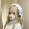 Faixa de Cabeça Exquisita de Laço de Nicho Menina Pequeno Bolo Foto Lolita Faixa de Cabeça Faixa de Cabeça com Acabamento em Renda Acessórios de Cabelo