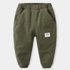 Ropa Nueva de Otoño e Invierno para Niños Pantalones de Cachemir para Niños Pantalones de Pana para Niños Pantalones de Algodón Casuales Gruesos con Múltiples Bolsillos