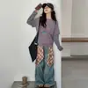 Dulce Camiseta de Manga Larga de Seda para el Hogar Primavera Niñas Ropa Nueva para Niños Camiseta Rayada de Manga Patchwork para Niñas Versátil