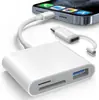 Aplicável ao Celular Apple Huawei Leitor de Cartão otg Três-em-Um para Adaptador USB3.0 Adaptador de Cartão SD/TF