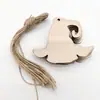 Colgante decorativo de Halloween con cuerda para decoración de escenas del hogar, colgante de madera para fiesta de calabazas, arte de madera minimalista moderno