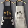 Delantal Impermeable y a Prueba de Aceite para Cocina Casera para Mujeres, Moda Nuevo Estilo Ropa de Trabajo para Adultos, Delantal Unisex de Dibujos Animados
