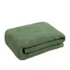 Manta Toalha Verde Militar, 100% Algodão, Estilo Quatro Estações, Manta Toalha 100% Algodão para Acampamento de Verão e Dormitório Estudantil, Manta Cobertor para Sofá com Ar Condicionado
