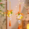 Lanternas Novas do Festival do Meio do Outono de 2026, Lanternas Portáteis Brilhantes de Estilo Antigo, Lanternas de Coelho de Tecelagem de Bambu Feitas à Mão para Crianças