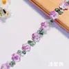 Fornecido Diretamente da Fábrica de Origem, Renda Solúvel em Água de Rosa de Dez Cores, Acessórios de Acabamento de Flores Bordadas Multicores em Estoque