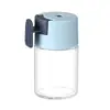 Pote de tempero quantitativo à prova de umidade, frasco de tempero selado, frasco de controle de sal para cozinha, pote de sal de vidro, conjunto de frascos de tempero para casa