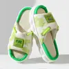 Pantuflas de Punta Abierta al por Mayor Precio Especial Pantuflas de Algodón Lino para el Hogar para Mujeres Antideslizantes de Interior Suela Gruesa Primavera y Otoño Pantuflas para Todas las Estaciones