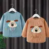 Babeo impermeable de pana de manga larga para otoño e invierno, diseñado para usarse al revés, para comer y proteger la ropa de las manchas