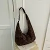 Bolso hobo de gamuza con estampado de leopardo de moda para mujer, nueva colección 2026, elegante y adecuado para ir al trabajo, diseño vintage