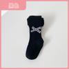 Leggings a Cuadros con Lazo para Niñas 2025 Otoño Nuevo Estilo Coreano Patrón Retorcido Medias de Punto Lisas para Niños