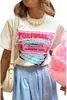 Camiseta de Mujer Estampado de Frutas Estilo Y2k Verano Estética Retro Holgada Top Pocas