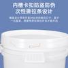 Cubo de Plástico 18Kg23/50L Cubo Redondo de Grado Alimenticio de 20kg Cubo Blanco Grande Cubo de Almacenamiento de Agua Engrosado con Tapa Cubo Vacío de Volteo
