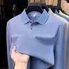 Camisa polo de piquet de algodão puro hexagonal de manga comprida para homens, novo estilo de outono, gola de lapela, cor sólida, casual, respirável, camiseta masculina feita sob medida