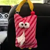 2024 Novo Desenho Animado Monstro Carro Tecido Caixa Coração da Menina Caixa de Pelúcia Tecido Doméstico Bolsa Caixa de Papel Pendurado