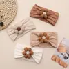 Europa y Estados Unidos accesorios para el cabello nuevos transfronterizos para niños banda para el cabello de algodón para bebé con flor de cinco pétalos diadema de nailon elástica suave para bebé