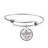 Pulseira europeia e americana Cross-border Aço inoxidável joias Gravura Pais Dia dos Namorados Ação de Graças Natal Presente Pulseira de titânio