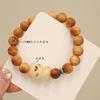 Pulseira de madeira yabei natural 10MM contas de Buda pulseira de sândalo Wenwan Bodhi Pata de Urso Gato retrô simples atacado