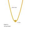 Collar de Cuentas Doradas de Diseño de Nicho Europeo y Americano, Más Vendido en Aliexpress, Collar de Cadena con Patrón de Ola Espiral de Acero Inoxidable Chapado en Oro para Mujer