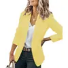 Nueva Colección Otoño 2026 Chaqueta Elegante Estilo Europeo y Americano Más Vendida para Mujer Manga Larga Solapa de Color Chaqueta de Traje de un Solo Botón