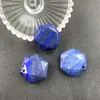 Pedra Crua de Cristal Transfronteiriça Pedra Bruta Estrela de Seis Pontas Pendente Poliédrico Acessórios de Joia Geométricos Turquesa