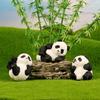 Pequeños adornos creativos de panda para jardinería, decoración DIY, micropaisaje para escritorio de coche.