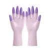 Luvas de Látex Coloridas de Borracha para Lavar Impermeáveis Anti-Óleo Doméstico Luvas para Tarefas Domésticas Cozinha Lavar Louça Luvas de Limpeza Duráveis
