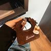 Mini monedero de lana de cordero con forma de conejito para niñas, nuevo de otoño e invierno, retro, versátil, transfronterizo, bolso cruzado infantil
