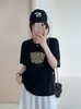 Vendas Diretas da Loja: Camiseta de Algodão Floco de Neve de Verão da Fábrica Original, Gola Redonda, Corte Justo, Manga Curta Versátil, Peça Única Drop Shipping