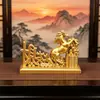 Direto da fábrica: Ornamento de cavalo de liga para trazer sorte, moedas de ouro empilhadas, cavalo do zodíaco, decoração auspiciosa para casa e inauguração de loja