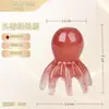 Peine de masaje de pulpo, masajeador de meridianos, peine de acupresión para terapia capilar y cuero cabelludo, peine gua sha portátil de dientes anchos